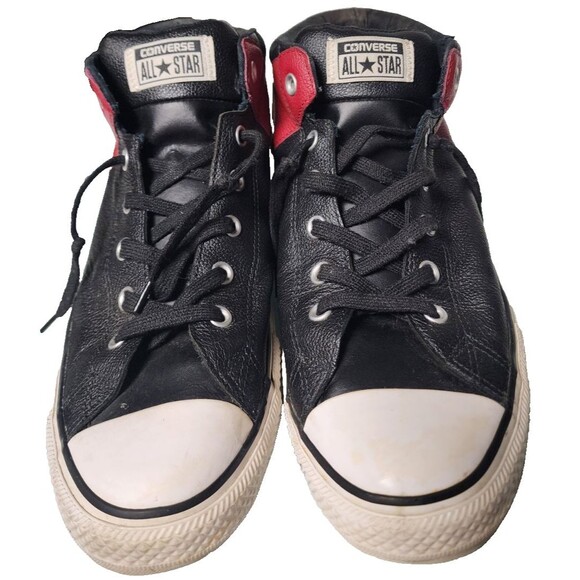 Converse Chuck Taylor All-Star High Street Mid-Top Leather Sneakers Size 12 - Picture 2 of 8